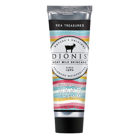 Crema de manos Dionis con leche de cabra, aroma a tesoros del mar, 1 oz, 1 paquete