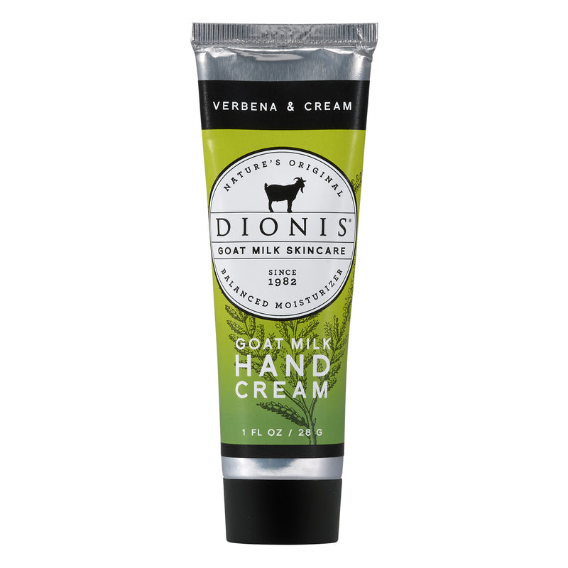 Crema de manos Dionis con leche de cabra, verbena y aroma a crema, 1 oz, 1 unidad