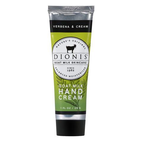 Crema de manos Dionis con leche de cabra, verbena y aroma a crema, 1 oz, 1 unidad