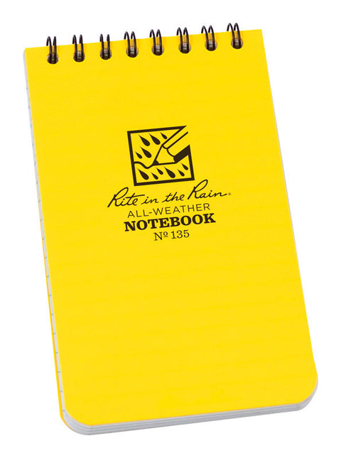 Rite in the Rain 3 in. W X 5 in. L Top-Spiral Yellow Notebook (Pack of 12)