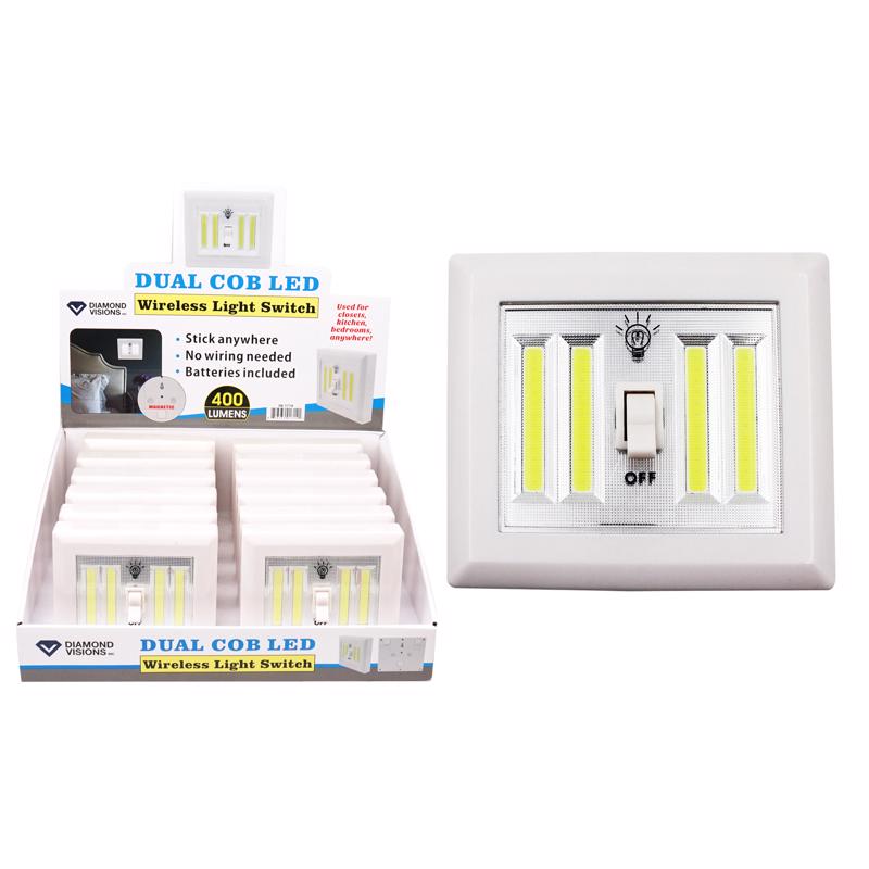 Diamond Visions Manual Battery Powered LED Night Light w/Switch (Pack of 12)