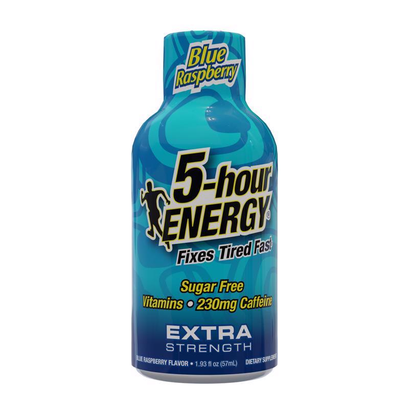 5-hour Energy Extra Strength Sugar Free Blue Raspberry Energy Shot 1.93 fl. oz. (Pack of 12)