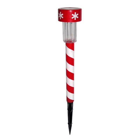 Sylvania LED Cool White Solar Powered Lighted Candy Cane Stake 14 in. Pathway Decor (Pack of 48)