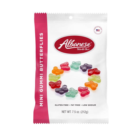 Albanese Assorted Gummy Butterflies Candy 7.5 oz (Pack of 12)