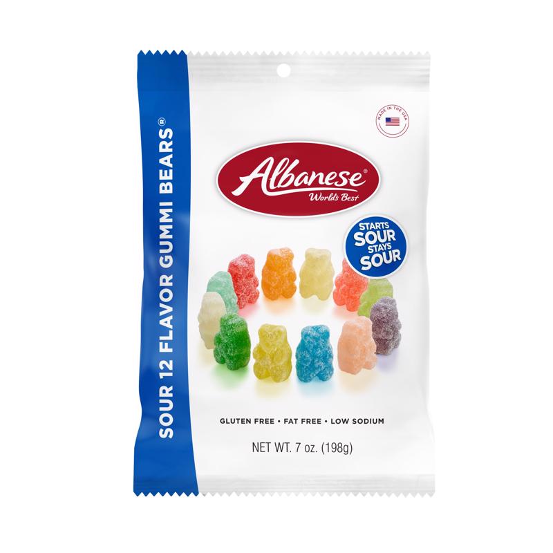 Albanese Assorted Sour Bears 7 oz (Pack of 12)
