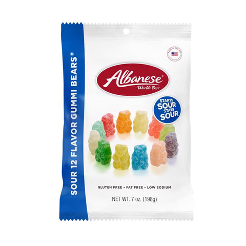 Albanese Assorted Sour Bears 7 oz (Pack of 12)
