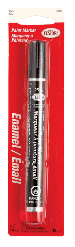 Testors Gloss Black Enamel Paint Marker 0.3 oz (Pack of 6)