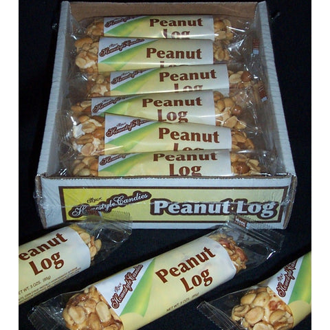 Crown Homestyle Candies Peanut Log Roll 3 oz (Pack of 12)