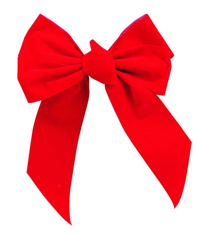 Holiday Trims Red 5 Loop Christmas Bow 10 in. (Pack of 12)