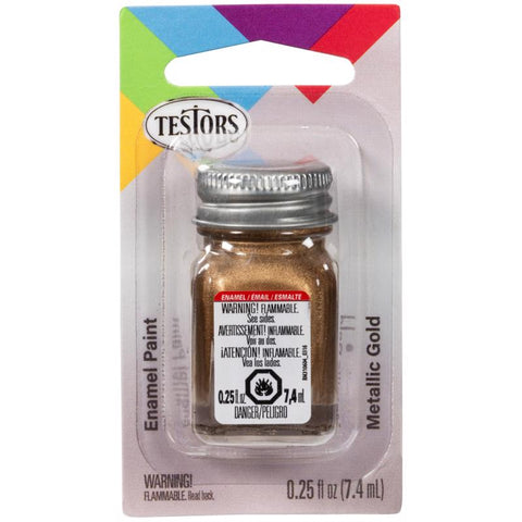 Testors Metallic Gold Hobby Paint 0.25 oz (Pack of 6)