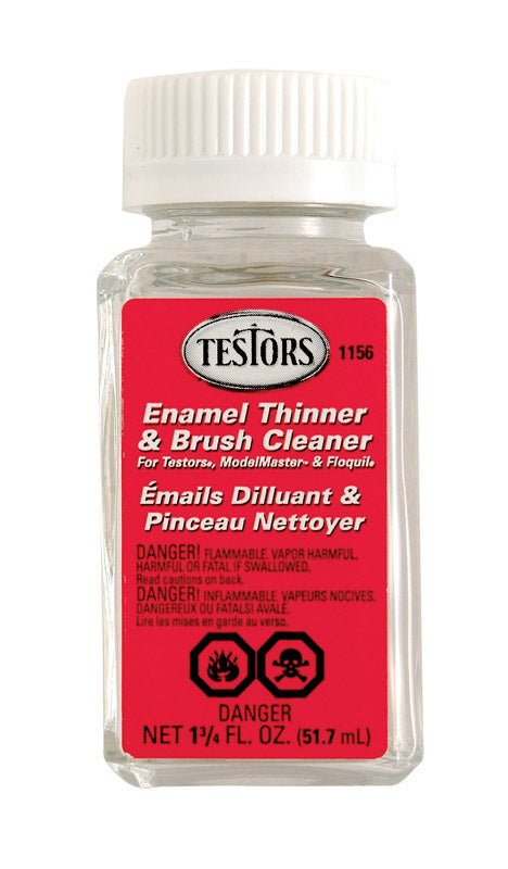 Testors Enamel Thinner 1.75 oz (Pack of 6)