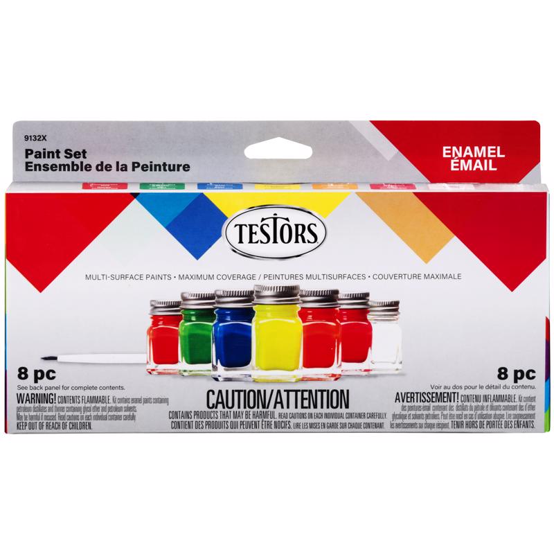 Kit de pinturas brillantes surtidas Testors de 0,25 oz