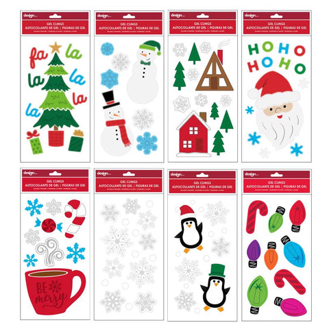 IG Design Multicolored Christmas Window Clings 2.2 in. (Pack of 24)