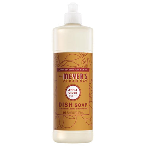 Mrs. Meyer's Clean Day Apple Cider Scent Liquid Dish Soap 16 oz 1 pk (Pack of 6)