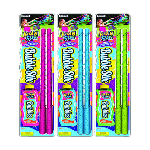 Ja-Ru Kool'N Fun Bubble Set with Wand Assorted 3 pc (Pack of 6)