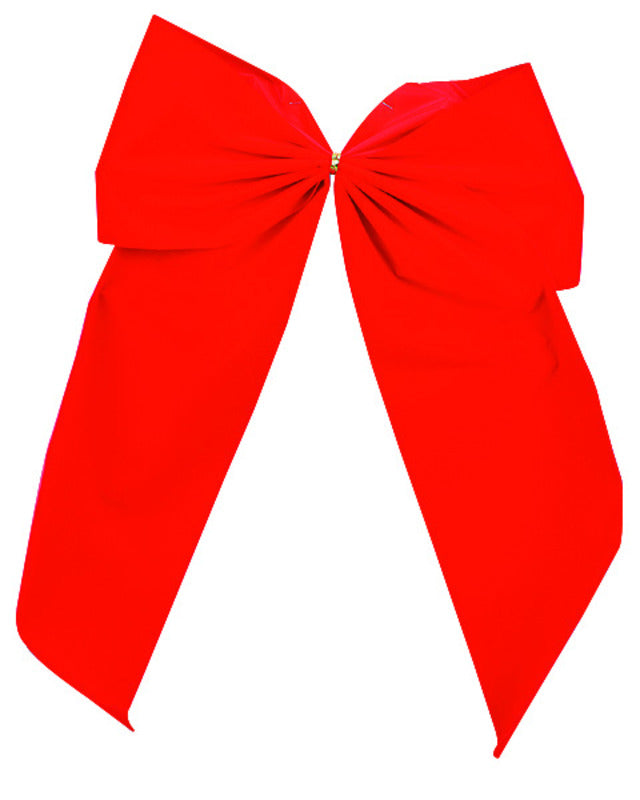 Holiday Trims Red 2 Loop Christmas Bow 15 in. (Pack of 12)