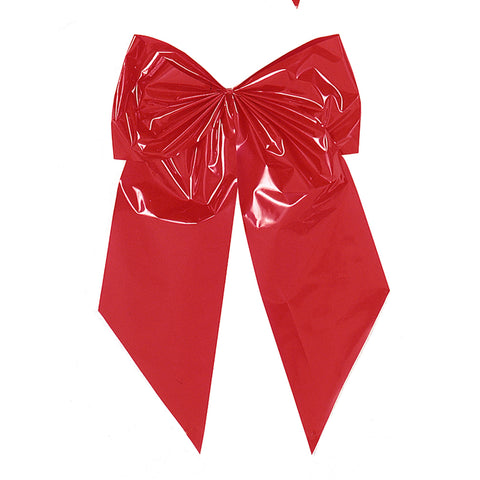 Holiday Trims Red 2 Loop Christmas Bow 24 in. (Pack of 12)