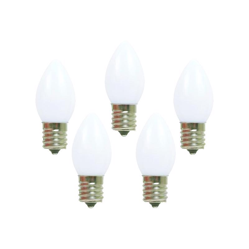 Holiday Bright Lights Incandescent C7 White 25 ct Replacement Christmas Light Bulbs 0.08 ft.