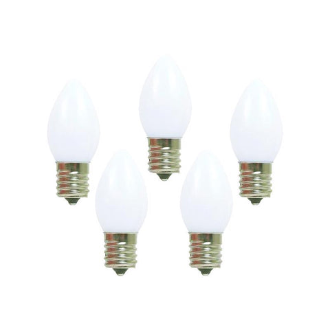 Holiday Bright Lights Incandescent C7 White 25 ct Replacement Christmas Light Bulbs 0.08 ft.
