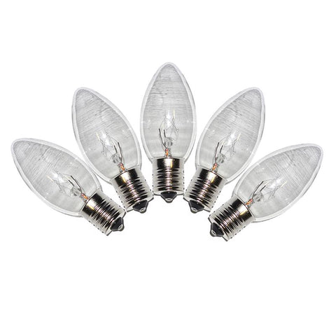 Bombillas de repuesto transparentes C9 incandescentes Holiday Bright Lights, 25 unidades, para luces navideñas, 0,08 pies