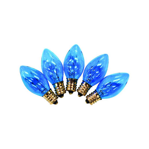 Holiday Bright Lights Incandescent C7 Blue 25 ct Replacement Christmas Light Bulbs 0.08 ft.