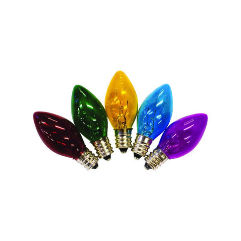 Bombillas de repuesto para luces navideñas Holiday Bright Lights Incandescentes C7 Multicolor 25 unidades 0.08 ft.