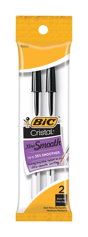 BIC Cristal Black Ball Point Pen 2 pk (Pack of 12)