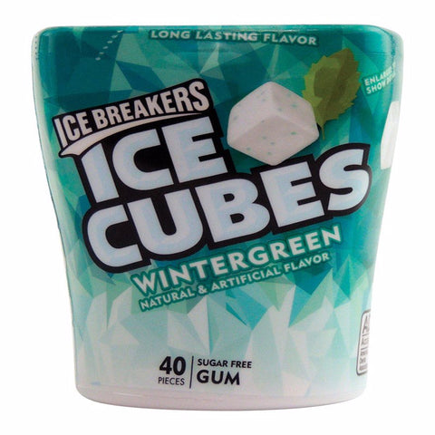 Ice Breakers Ice Cubes Sugar Free Wintergreen Chewing Gum 1 pk 40 pc (Pack of 6)