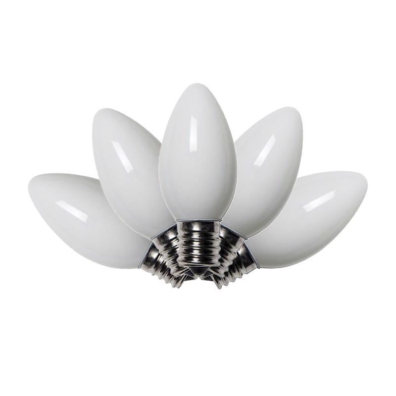 Celebrations Incandescent C9 White 4 ct Replacement Christmas Light Bulbs 0.08 ft.