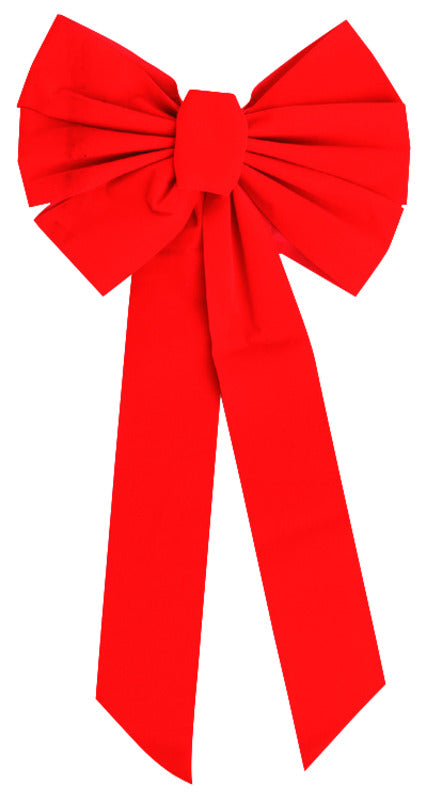 Holiday Trims Red 6 Loop Christmas Bow 12 in. (Pack of 12)