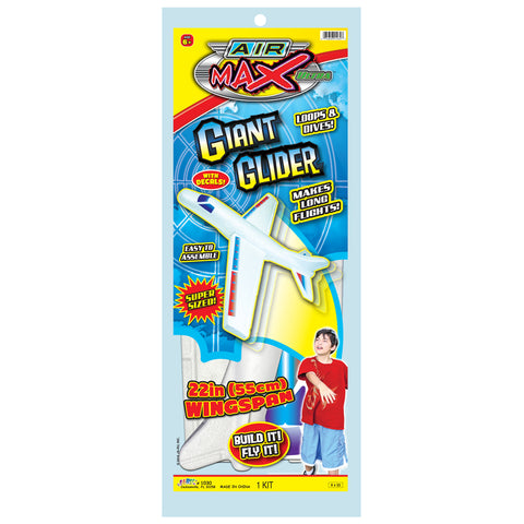 Ja-Ru Air Max Giant Glider Airplane Multicolored (Pack of 12)