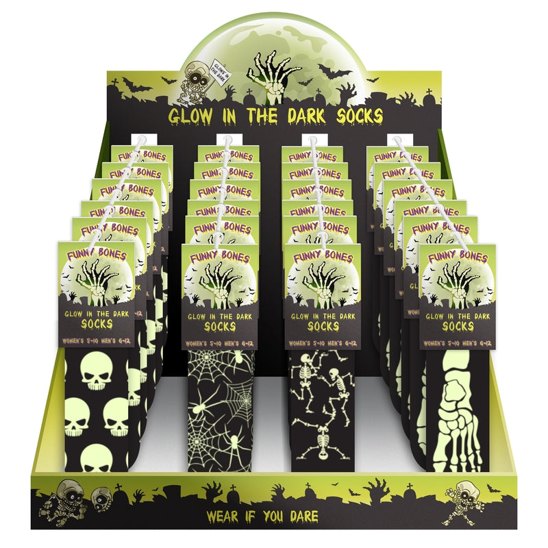 DM Merchandising Glow-in- the- Dark Socks 1 pk (Pack of 24)