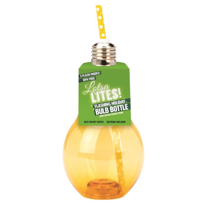 DM Merchandising Lotsa Lites 12 oz Assorted BPA Free Flashing Bulb Tumbler (Pack of 12)