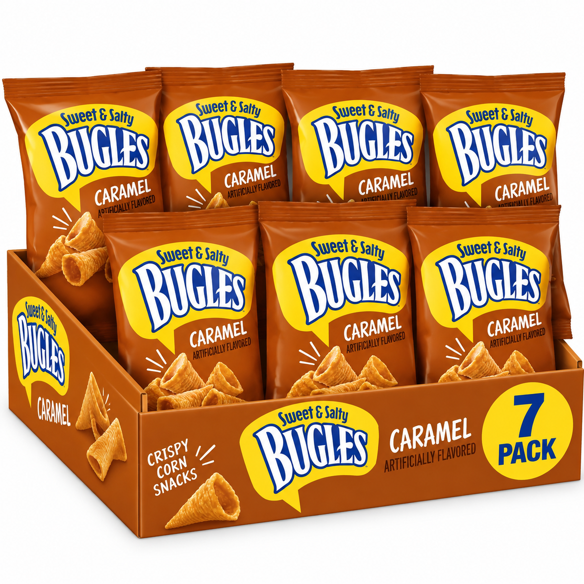 Bugles Sweet and Salty Caramel Snacks 3.5oz(Pack of 7)