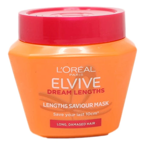L'Oréal Paris Elvive Dream Lengths Hair Mask, Nourishing & Strengthening Treatment, Enriched with Castor Oil, for Long, Damaged Hair, 300ml (10.1 fl oz)