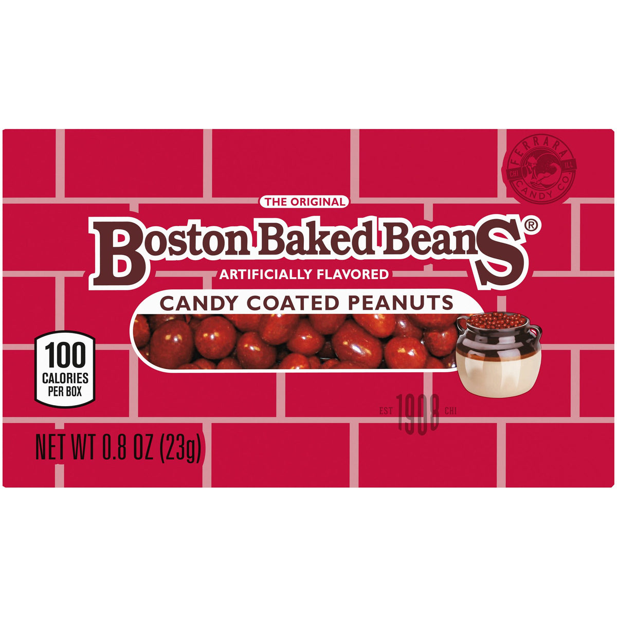 Ferrara Changemaker Boston Baked Beans Candy 24 Count, 0.83 oz Each, Cinnamon-Flavored Candy-Coated Peanuts