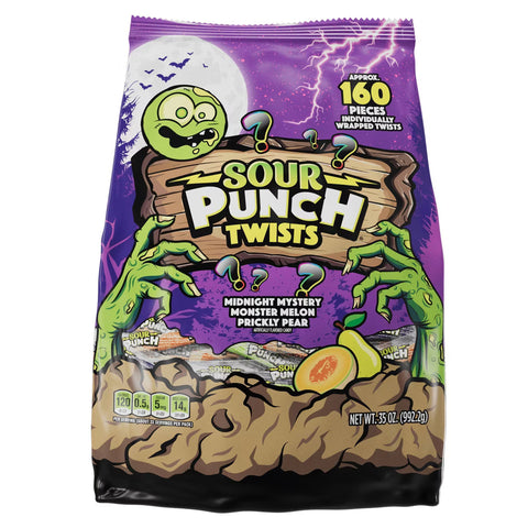 Sour Punch Halloween Twists Candy Gusseted Bag - 35oz