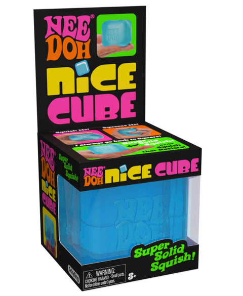 Schylling NeeDoh Nice Cube Sensory Squeeze Toy, 2.25-Inch Cube, Super Solid Squish, Fidget and Sensory Toy, Pack of 1, Color May Vary