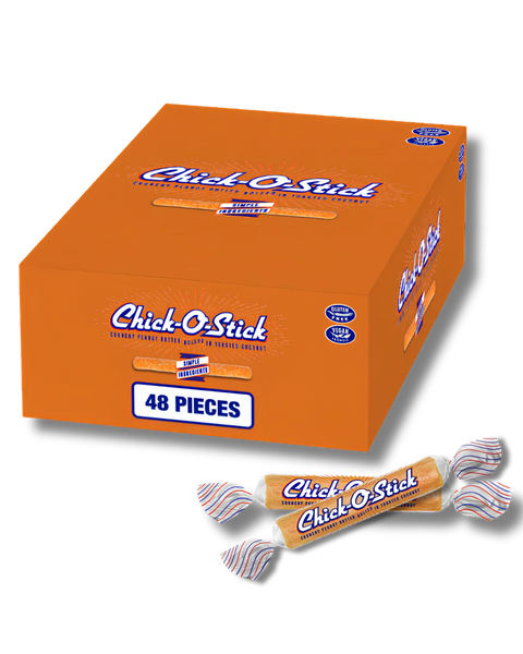 Chick-O-Stick Peanut Butter Coconut Candy, 0.36 oz, 48 Count, Individually Wrapped Candy Pieces