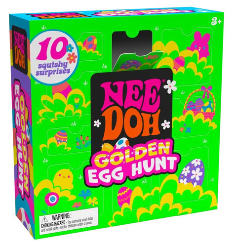 Schylling NeeDoh Golden Egg Hunt Sensory Squeeze Toy, Egg-Shaped Fidget Toy, Stress Relief and Sensory Play, Colors May Vary