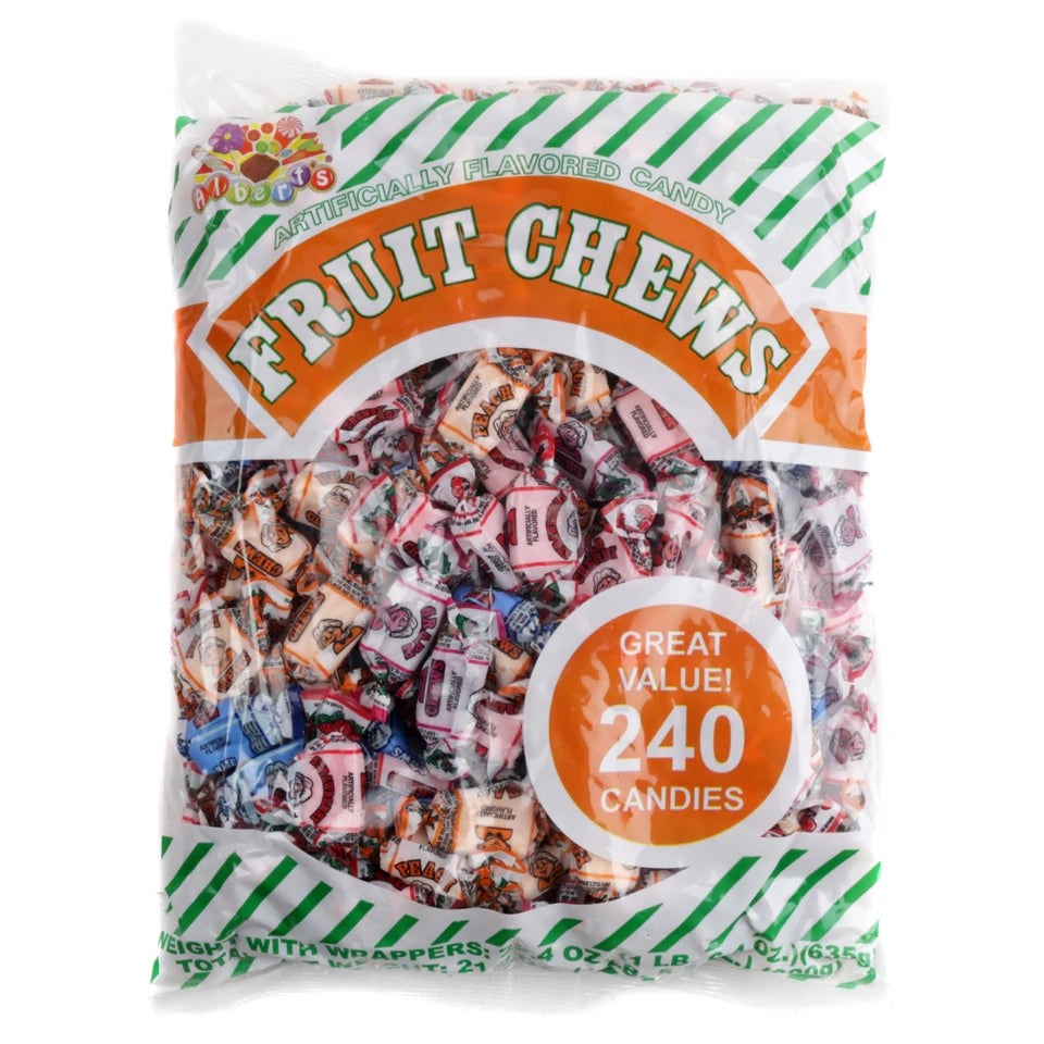 Alberts Bag Fruit Chews Assorted 240ct