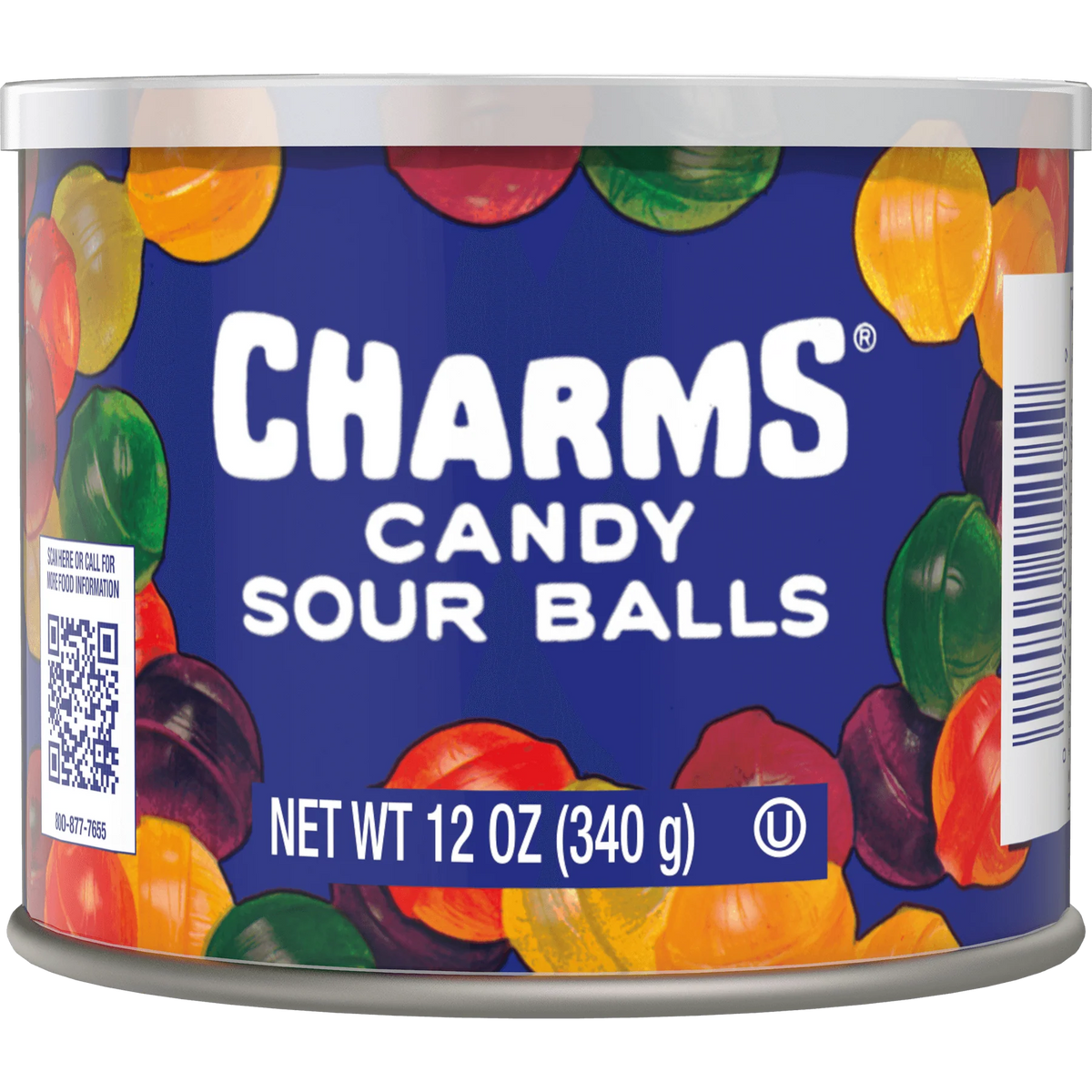 Charms Assorted Sour Ball Canister 12 Oz