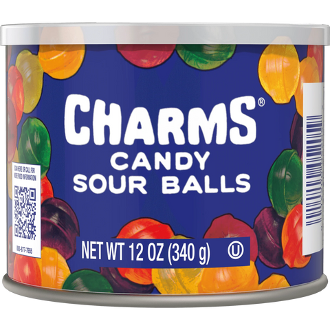 Charms Assorted Sour Ball Canister 12 Oz