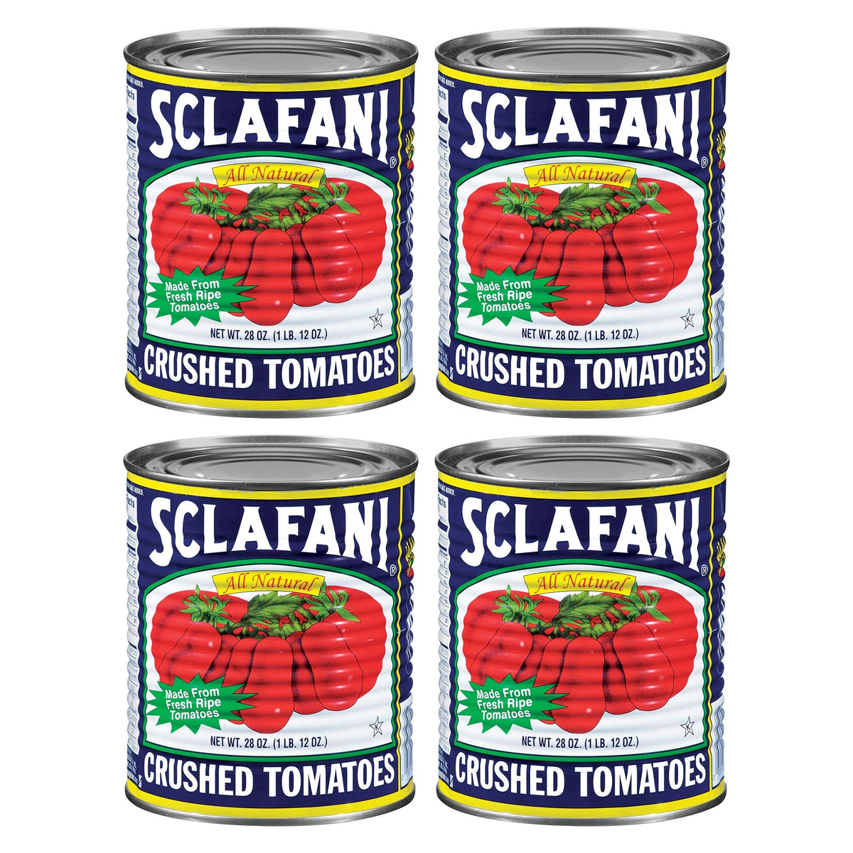 Sclafani Crushed Tomatoes, 28 oz Can (4 Pack)