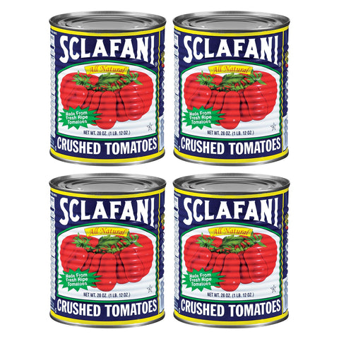 Sclafani Crushed Tomatoes, 28 oz Can (4 Pack)