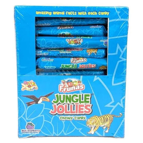 Jungle Jollies Extra-Large Novelty Candy Box, 48 Individually Wrapped Pieces, Sour Sweet Tropical Fruit-Flavored Chewy Candy