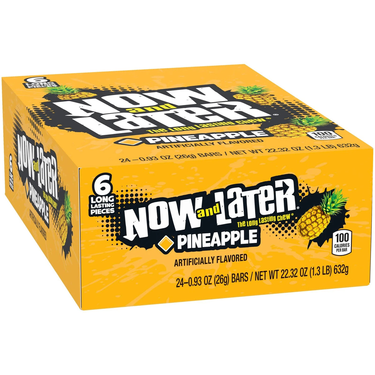 Now and Later Chewy Candy, Assorted Flavors, 0.93 Ounce Bars (Pack of 24)